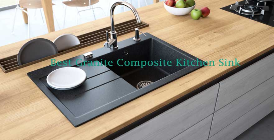 dual kitchen sink granite composite white high gloss 33