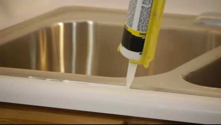 kitchen sink caulking repair