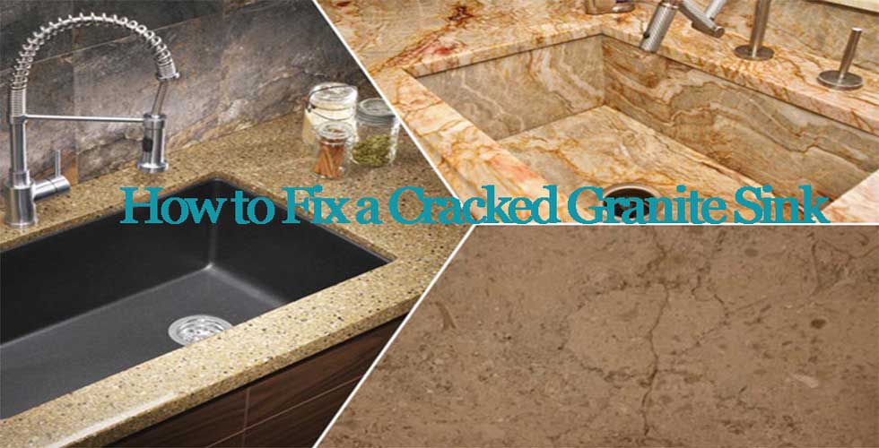 cracking granite in front of kitchen sink